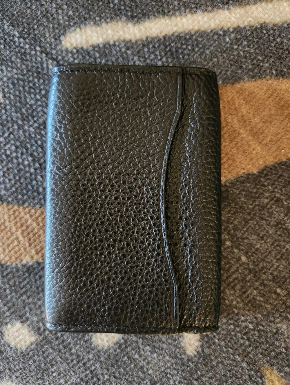 Coach 2021 Black Pebbled Leather Card Case Wallet Cardholder NWOT